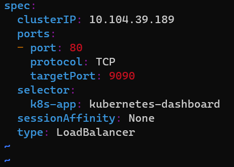 minikube-dashboard-type-loadbalancer